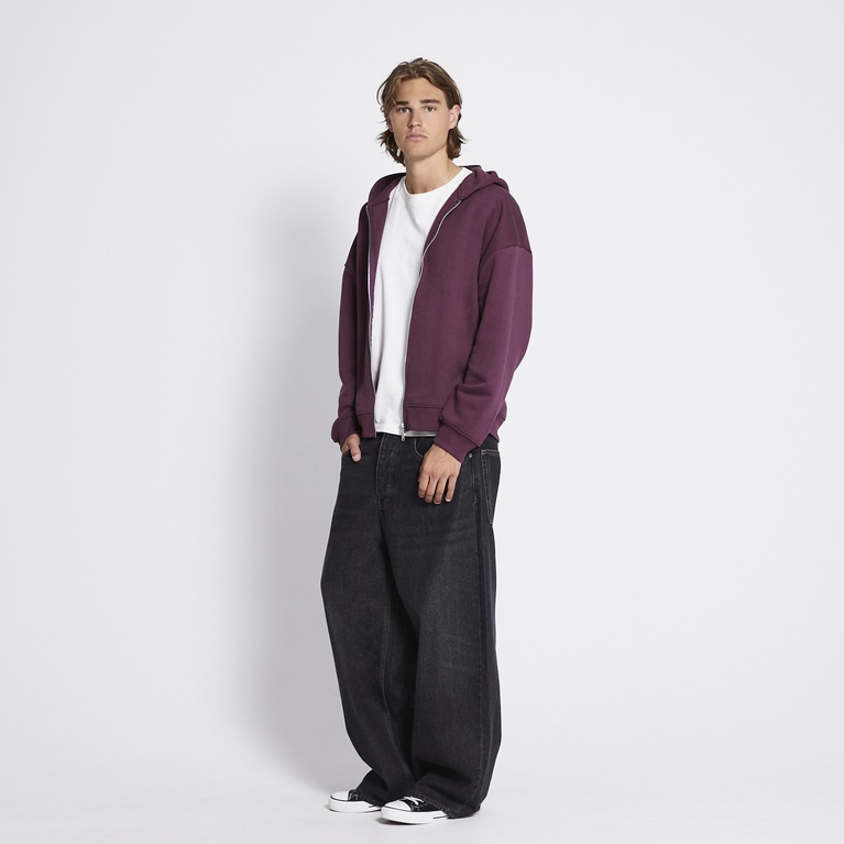 Zip hoodie "Above" Plum